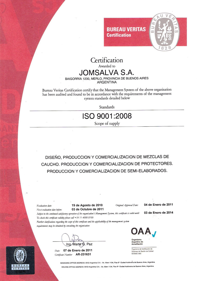 Visualizar Certificación ISO 9001